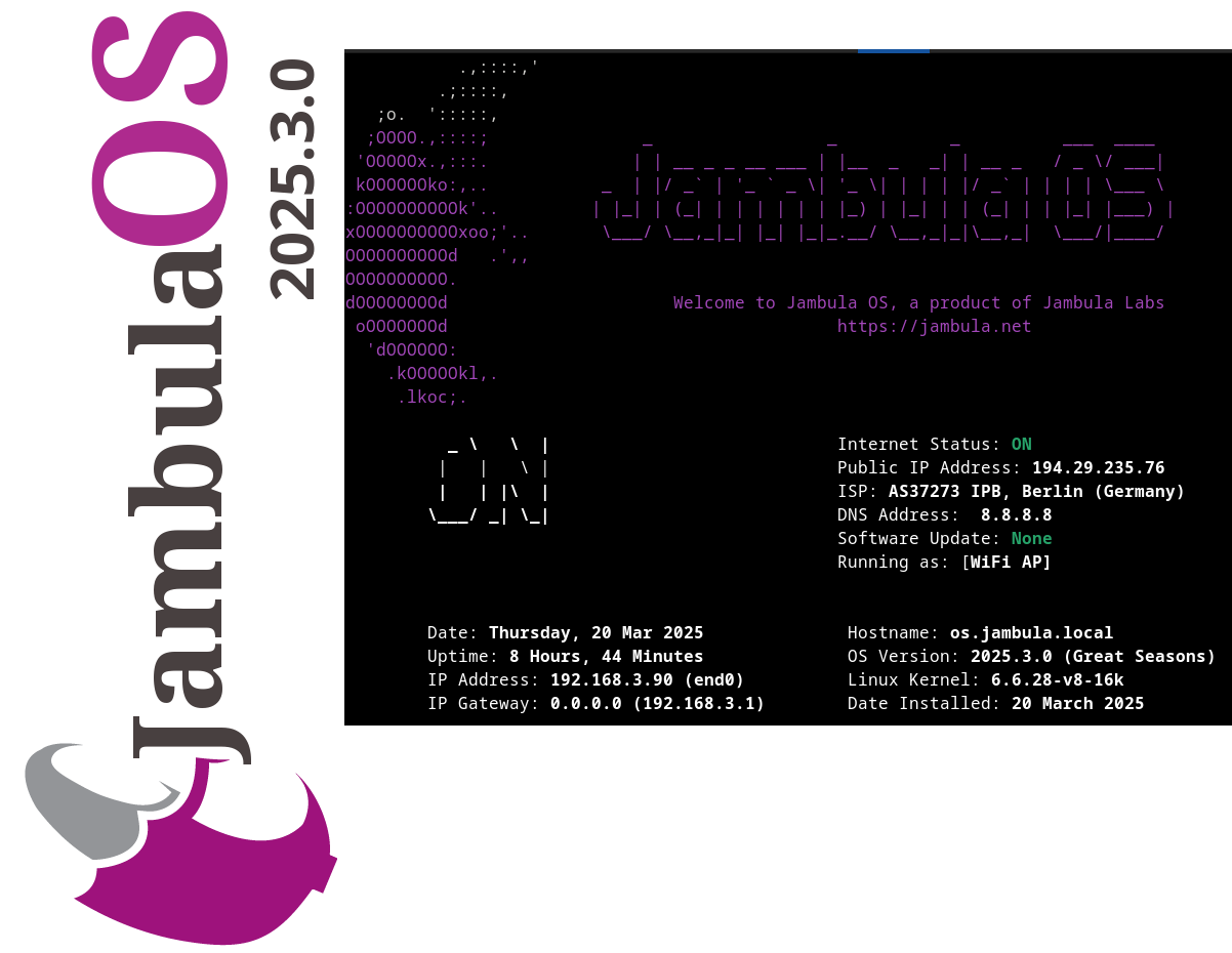 Releasing Jambula OS Linux – version 2025.3.0